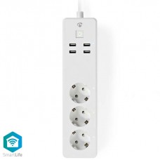 WiFi Πολύπριζο 3 Θέσεων και 4 Θυρών USB WIFIP310FWT